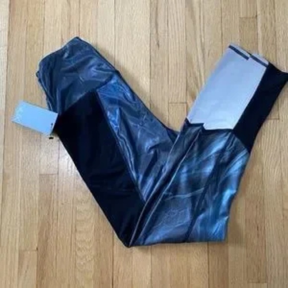 NWT NUX New Heights Canyon Synthetic Leggings Black/Blue Size S - Picture 12 of 12